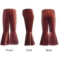 thumbnail image 2 of Lmnyox Girls Velvet Pants Flare Leg Elastic Waist Stretchy Velour Trousers Kids Fall Winter Casual Pants, 2 of 4