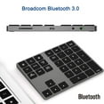 thumbnail image 2 of fastboy Wireless Keyboard with USB Digital Input Handheld Aluminum Alloy Small Receiver Smooth Pocket Keypad Laptop Computer Black pro version, 2 of 6