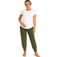 thumbnail image 3 of Yawrut Women Pregnant Women High Waist Support Side Pocket Bunched feet Exercise Yoga Pants, 3 of 8