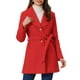 thumbnail image 1 of Abrigo De Invierno Largo Con Cinturón Y Un Solo Pecho Para Mujer Allegra K Rojo S, 1 of 6