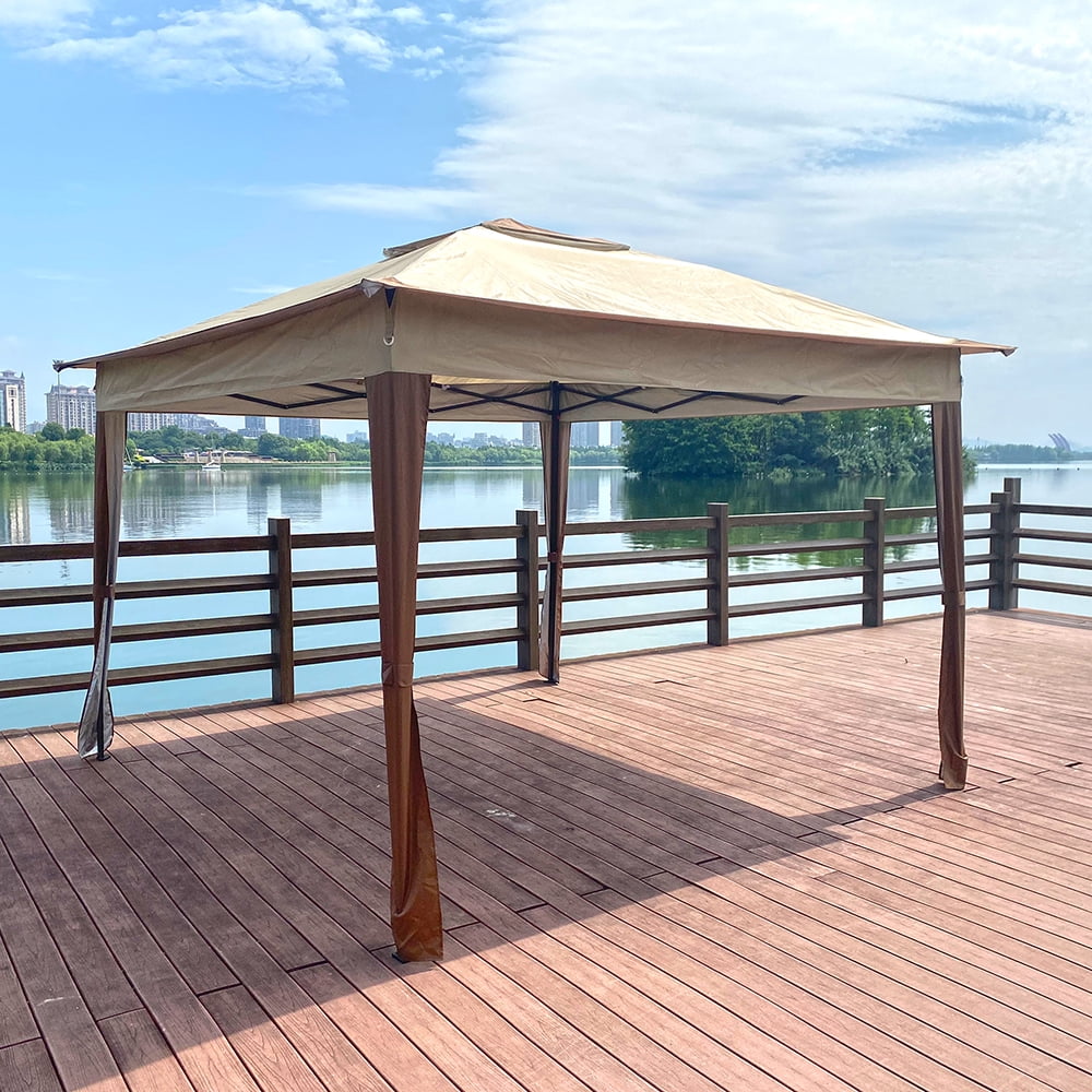 Private Jungle Outdoor 11x 11Ft Pop Up Gazebo Canopy With Removable Zipper Netting,2-Tier Soft Top Event Tent Private Jungle Outdoor 11x 11Ft Pop Up Gazebo Canopy With Removable Zipper Netting,2-Tier Soft Top Event Tent