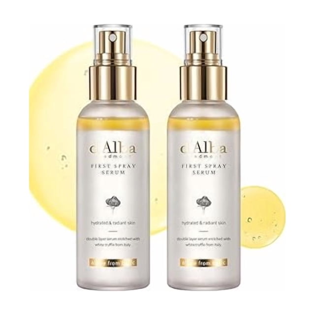 2pc dAlba Piedmont Italian White Truffle First Spray Serum, Vegan Skin Care, Hydrating Face Moisturizer 100ml
