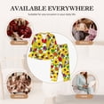 thumbnail image 7 of Hirioo Tiger Swallowtail On Flowers for Women's Pajama Sets 2 Piece Pjs Women's Long-Sleeved Pajama Set Button Down Sleepwear,S-XXL-XX-Large, 7 of 7