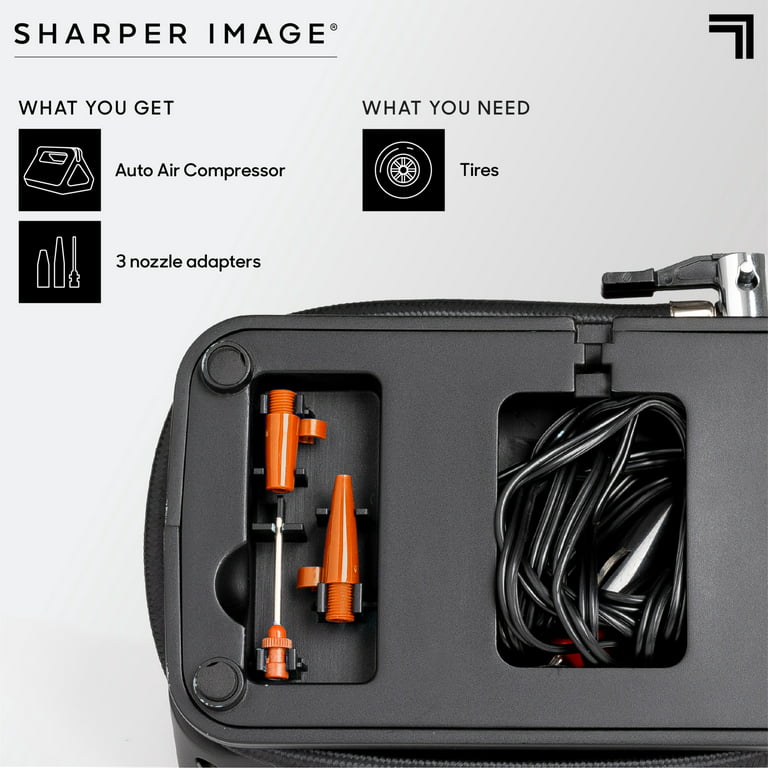 Sharper Image® DC 12V Car Air Compressor with Built-in LED Light, 8 Foot  Cord, 120 PSI Max 