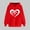 Red, variant on SOOMLON Valentines Day Hoodies Women Couple Valentines Gift Plus Size Casual Long Sleeve Round Neck Sweatshirts Tops Cute Love Heart Print Pullovers Shirts Trendy Valentines Clothes 2025 Army Green