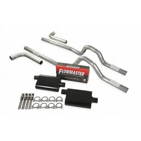Dual Exhaust Kit 2.5" Flowmaster 40 Series Side Exit Fits 73-80 GM C/K20 3/4 Ton