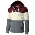 thumbnail image 3 of H2H Mens Casual Slim Fit Zip up Hoodie Jacket Fleece Lightweight Thermal Hoodie (CMOHOL086), 3 of 6