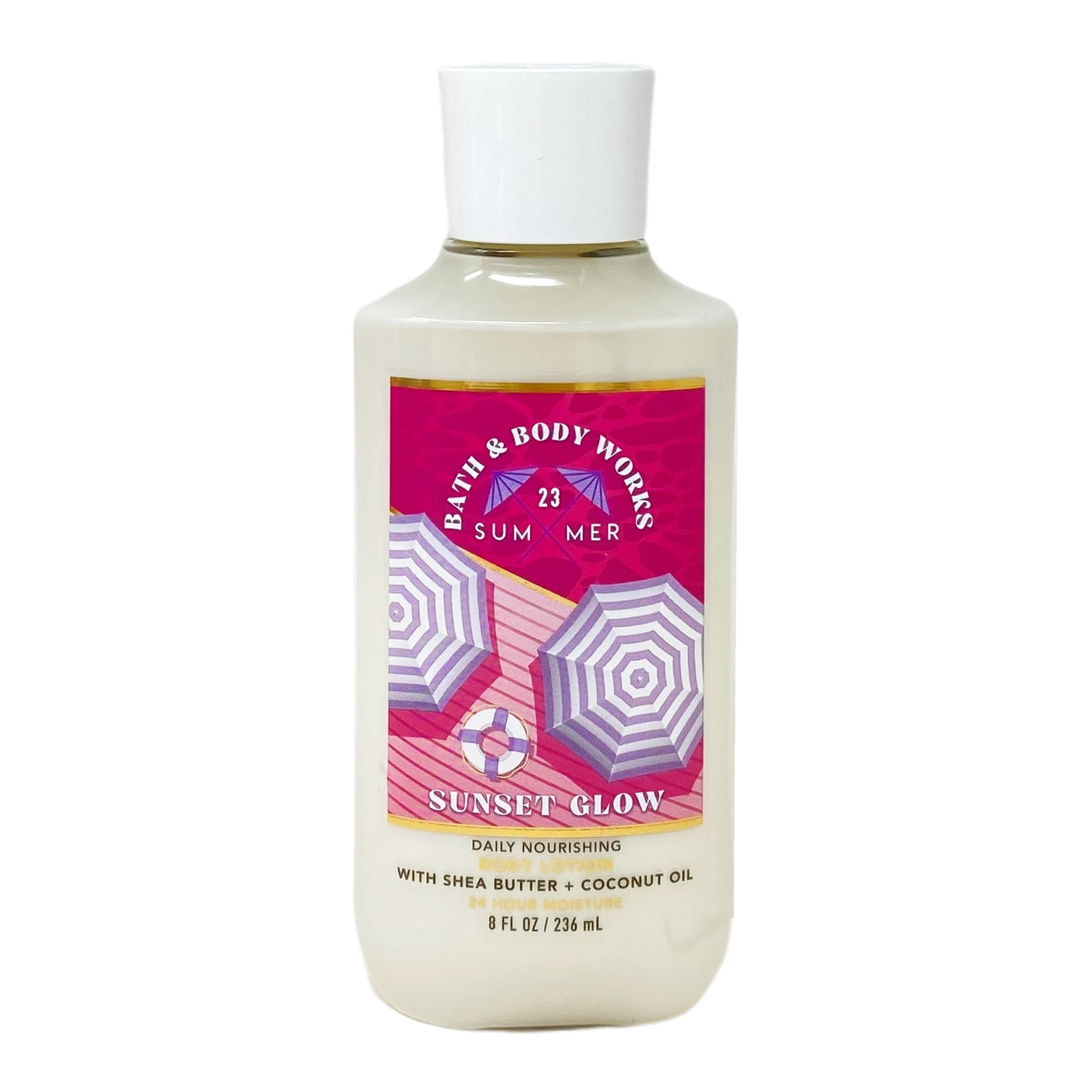 Bath & Body Works Sunset Glow Daily Nourishing Body Lotion and Shower Gel with a Peach Gardenia Mini Soap