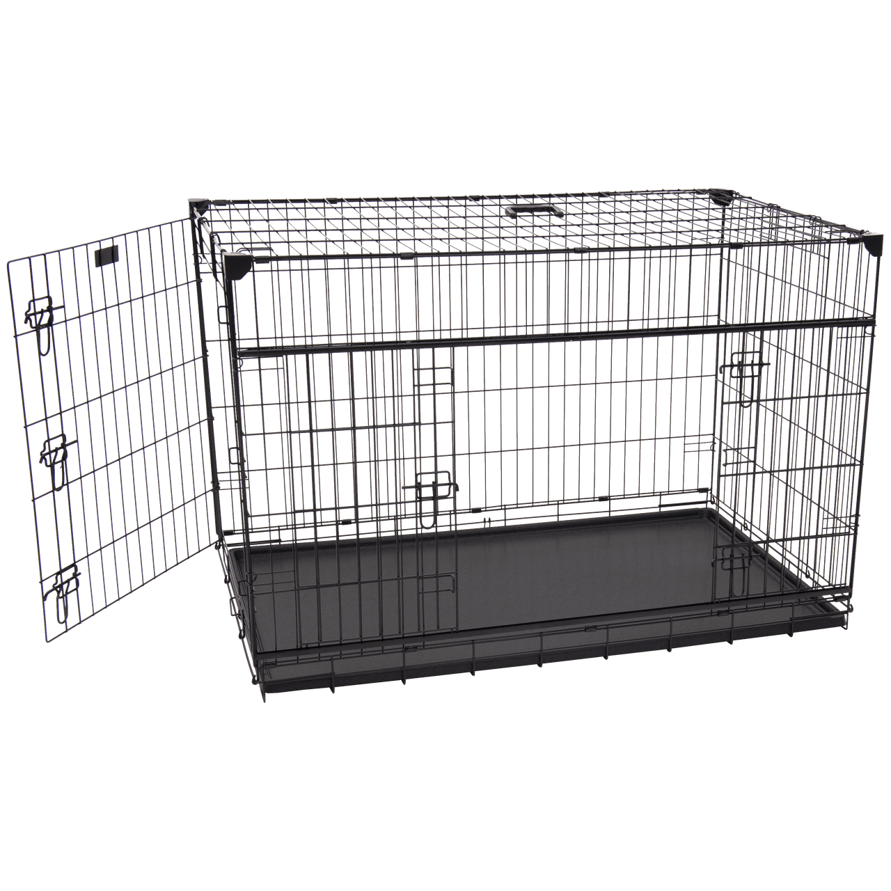 Lucky Dog Sliding DoubleDoor Dog Crate, XLarge, 48"L