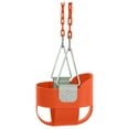 thumbnail image 3 of Outdoor Heights High Back Full Bucket Toddler & Baby Swing Set for Backyard Swing with Vinyl Coated Chain (2, Orange), 3 of 7