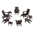 thumbnail image 1 of Palms Chaise Adirondack Pliante Moderne en Poly 12 Pcs avec Ottoman et Table d'Appoint, 1 of 9