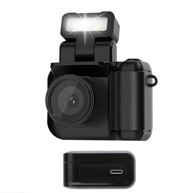 LICAEVEY Cámara de Vídeo, Videocámara 1080P HD 2 MP ángulo de Lente de 160°, Cámara DV Pequeña con Pantalla a Color de 1,44 Pulgadas, Cámara de Vídeo con Linterna y Batería de 180 MAh,