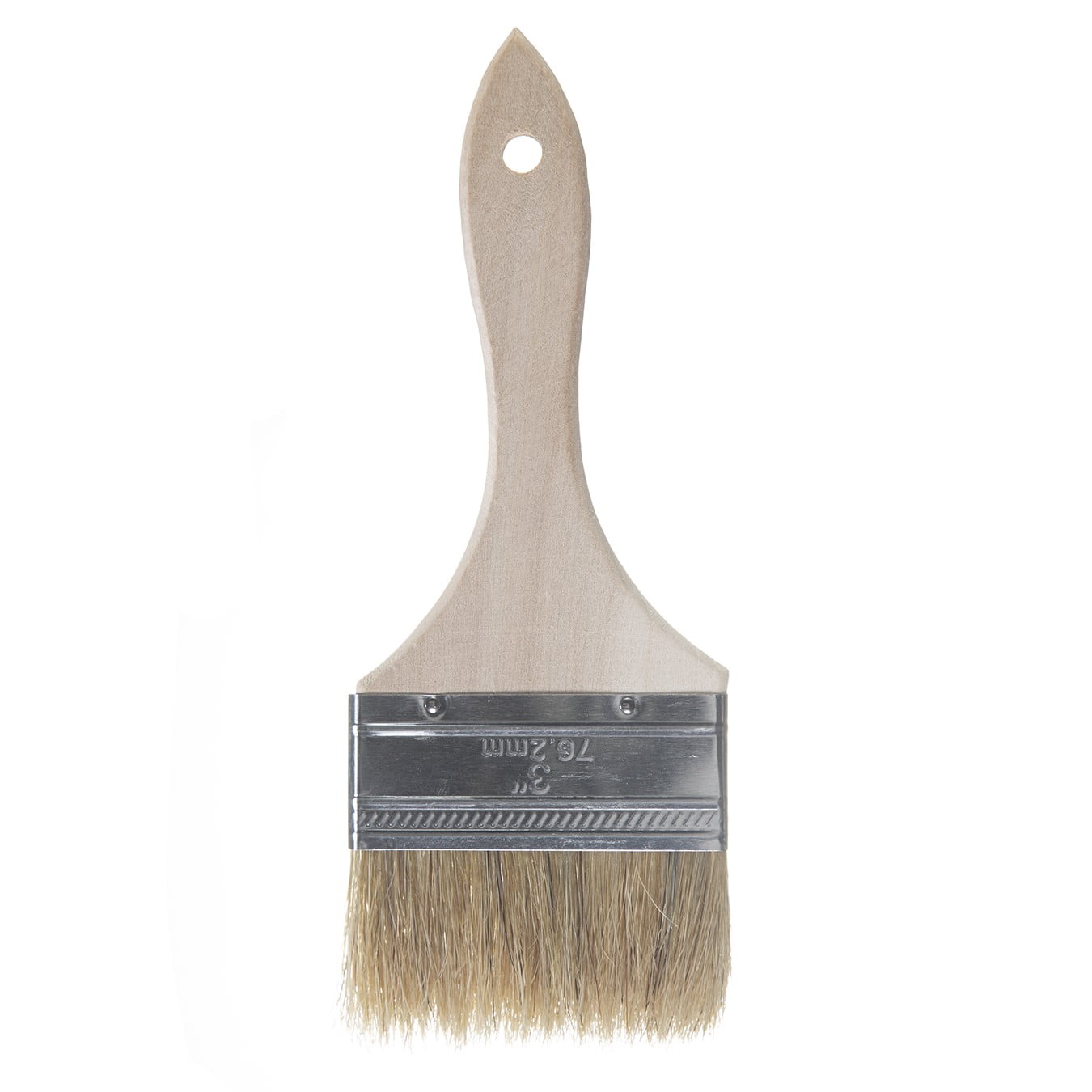 (4 pack) Unbranded Natural Bristle Flat 3-in. Chip Paint Brush for Crafts, Paint, Resin and Glue projects