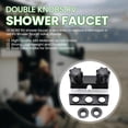 thumbnail image 2 of RV Shower Faucet, Dual-Handle Camper Shower Faucet with Acrylic Knobs, 4" RV Shower Valve Diverter, RV Outdoor Shower for RV, Camper Van, Outside and Inside Bathroom Shower (Black), 2 of 8