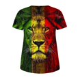 thumbnail image 6 of Independence Day Plus Size 4X Women's Short Sleeve Tops Sale Under $10 Free Shipping Summer Casual Loose Print Blouse, 6 of 6