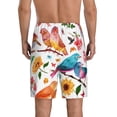 thumbnail image 4 of Lsque Flowers Birds And Butterflies Mens Sleep Pajama Shorts,Short Pajama Pants, Cotton Ultra-Soft Knit-Large, 4 of 9