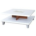 thumbnail image 2 of Furniture of America Calloway Table Basse Carrée en Bois avec Rangement, Noyer, 2 of 7