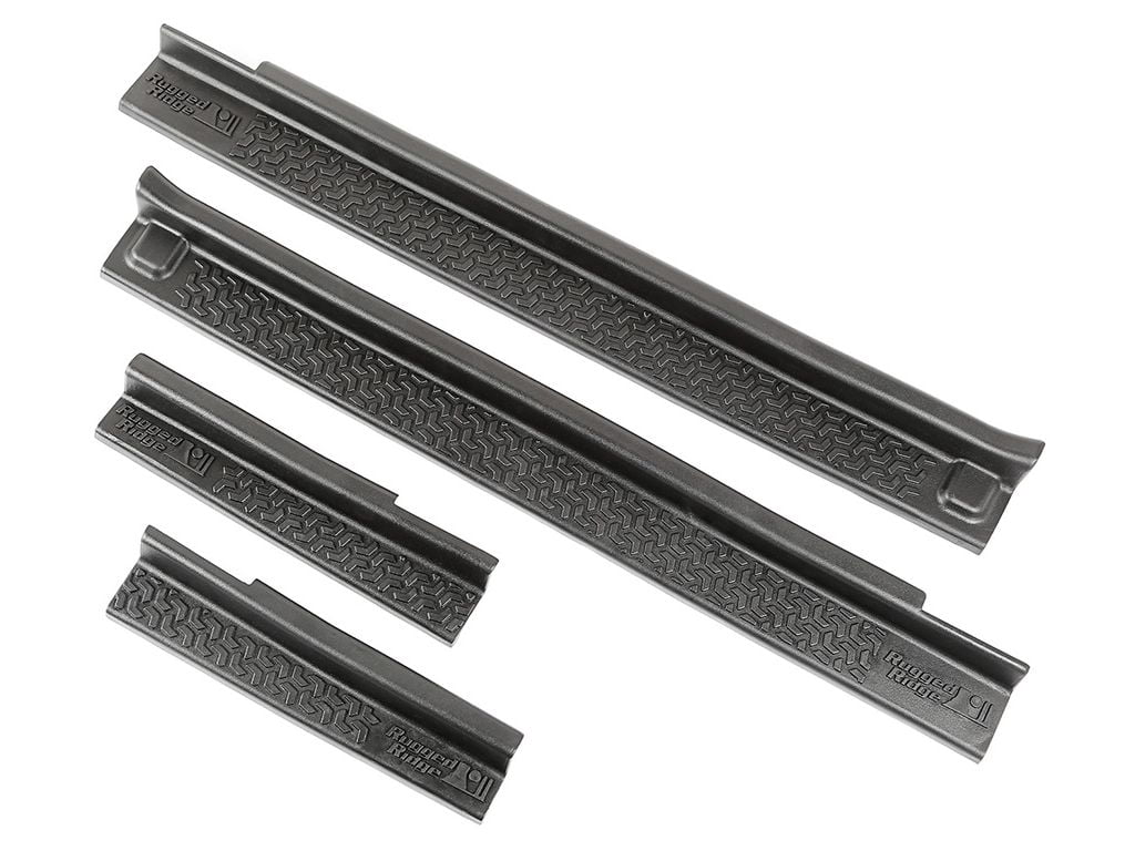 Rugged Ridge by RealTruck All-Terrain Entry Guards for Wrangler JLU & Gladiator JT | 4-Piece | 11216.32 | Compatible with 2018-2024 Jeep Wrangler JL; 2020-2024 Jeep Gladiator JT