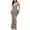 Gray, variant on Oplxuo Women's Asymmetric Feather Trim Sparkly Evening Dress Sexy Sequins Strapless Cocktail Clubwear Party Maxi Dresses