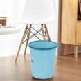 thumbnail image 6 of Portable Hollow Plastic Trash Can - (22.519.514.5cm) Lidless Round Waste Basket for Living Room, Bedroom, Office & Kitchen,blue, 6 of 7