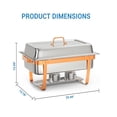 thumbnail image 4 of Ourlova Ensemble de 4 Plats Rectangulaires de 8 Qt en Acier Inoxydable Résistants aux Irritations avec Porte-Couvercles – Réchauffe-Buffets Or Rose (Services Alimentaires Inclus), 4 of 8