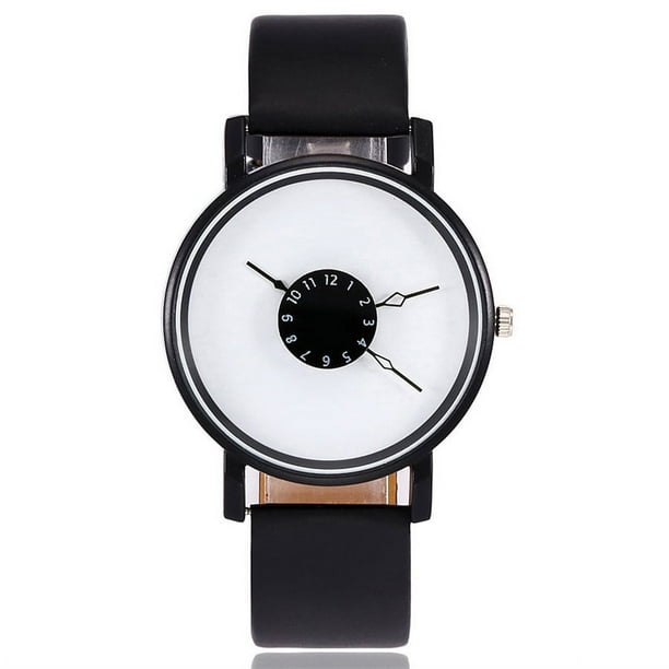 Reloj de cuarzo para mujer, relojes para mujer vansvar Reloj de pulsera analógico con correa de cuero de cuarzo informal para mujer