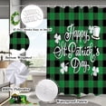 thumbnail image 3 of 4pcs St Patricks Day Shower Curtain Set,Saint Patrick's Day Gonme Bathroom Sets with Shower Curtain and Rugs,Green Irish Lucky Clover Shamrock Shower Curtain Sets with Rugs Decorations-01, 3 of 6