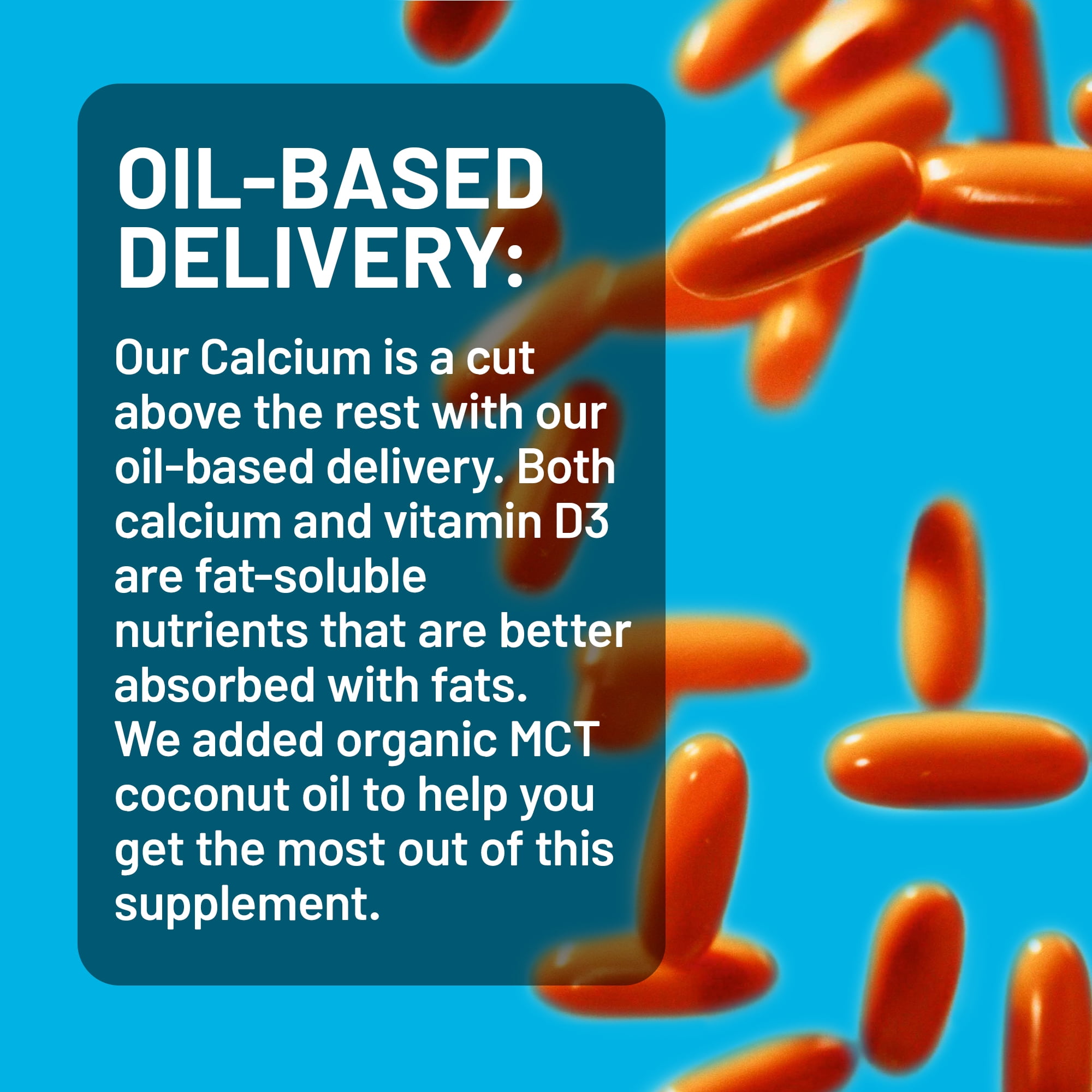 NatureWise Calcium 1250mg + D3 1000IU + Organic MCT Oil - 200 Softgels[100-Day Supply]
