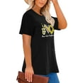 thumbnail image 3 of Anbech Sunflower Plus Size T-Shirts for Women Graphic Peace And Love Print Oversize Short Sleeves T-Shirt with Round Neck, 3 of 9