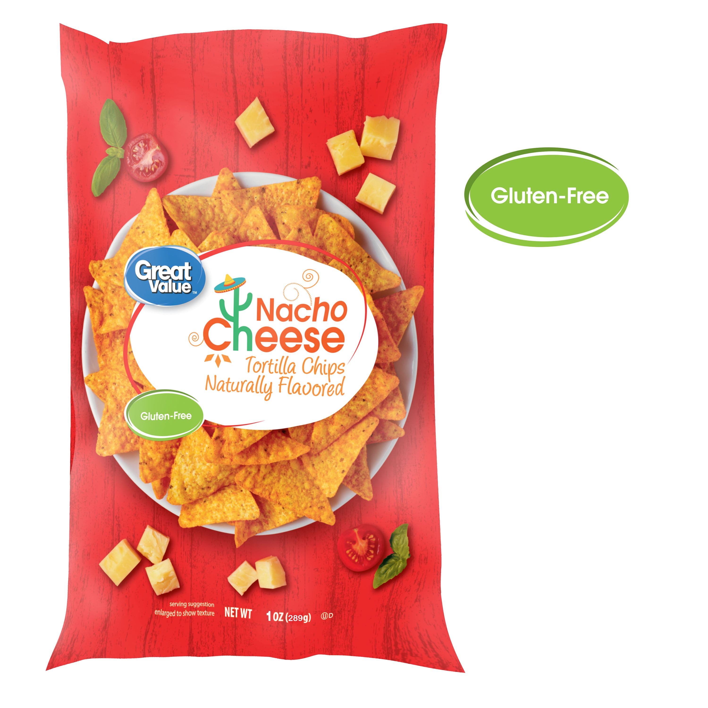 Great Value Nacho Cheese Flavor Chips, 1 oz Bag