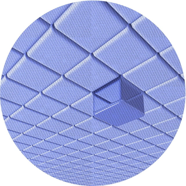 Ahgly Tapis Rond Lavable en Machine Intérieur Transitionnel Bleu Ardoise Clair, 8 Pieds Rond