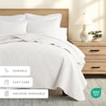 thumbnail image 5 of Lightweight Wrinkle Resistant Quilt Sets in Ivory Damask for Full/Queen Size Bedding by Comfort Canopy, 5 of 10