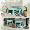 thumbnail image 5 of GVN 39" Portable Soft 2 Sided Pet Cat Carrier with Divider, Two Compartment, Soft Cushions, & Storage Bag, Green, 5 of 7