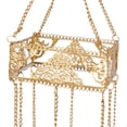 thumbnail image 6 of DecMode 36" Gold Metal Indoor Outdoor Arabesque Geometric Windchime with Glass Beads and Cone Bells, 6 of 8