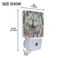 thumbnail image 4 of Beautiful Wolves with Feather Night Light 2 Pack LED Nightlight Plug into Wall Dusk to Dawn Sensor Soft White, 4 of 7