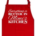 thumbnail image 2 of ThisWear Everything is Better in Mimi's Kitchen Apron for Baking Two Pocket Apron Red, 2 of 7
