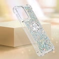 thumbnail image 6 of Compatible with Motorola G Play 4G 2024 Case Glitter Liquid Clear Bling Moving Floating Sparkle with Ring Kickstand TPU Girly Women Cute Phone Case for Moto G Play 4G 2024 Sliver YBZ, 6 of 14