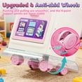 thumbnail image 5 of Doctor Kit for Kids with Realistic Light & Sound Effects, Pretend Mobile Medical Station, Role Play Medical Toy - Pink, 5 of 10