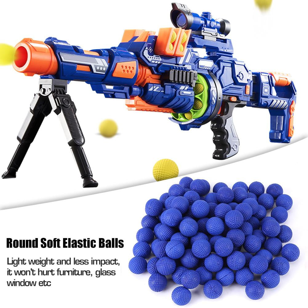 Blue 100pcs Hollow Hole Foam Soft Bullet Toy Gun Accessories for Kids WT7n 
