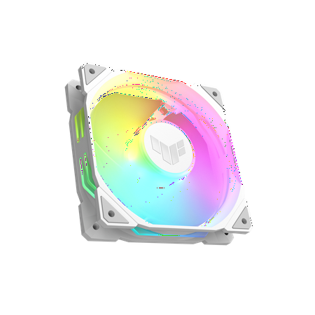 ASUS TUF Gaming TR120 120mm ARGB White Reverse Fan Blade Triple Pack 28mm Fan Frame, 2.75mm H2O Static Pressure, 76.3 CFM Airflow, Double-layer LED Array, Flexible Side Pattern, Aura Sync, PWM fan
