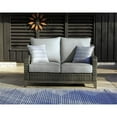 thumbnail image 5 of Bowery Hill Modern Outdoor Fabric Loveseat with Cushion in Gray, 5 of 7