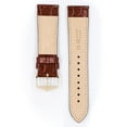 thumbnail image 3 of Hirsch Crocograin Bonded Leather Watch Strap - Golden Brown - M - 16mm - Gold Buckle, 3 of 9