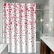 thumbnail image 1 of Cortina de ducha para San Valentín | Diseño romántico de corazón de rosa roja | Tela 100 % poliéster impermeable | Incluye ganchos | Decoración de baño para parejas, amantes, spa, gimnasio, hoga, 1 of 5