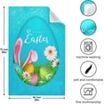 thumbnail image 5 of Easter Egg Hunt Kitchen Tea Towels Set of 1 Absorbent Hand Dish Towels, Rabbit Ears Elegant Blue Dishcloths Lint-Free 18x28 Inch Fast Drying for Cooking Baking Home Clean, 5 of 7