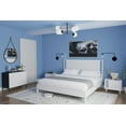 thumbnail image 4 of Christian 49" King Bed Frames with Headboard, Rustic, Solid Wood, White, 4 of 15