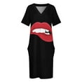 thumbnail image 4 of Vestido de bolsillo suelto con mordedura de labios, vestido de noche de lujo para mujer para boda, ropa de mujer, vestido de mujer, 4 of 7