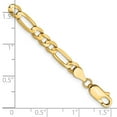 thumbnail image 2 of 14k Yellow Gold Bracelet Chain Styles Figaro 4.5 mm 8 in Concave Open with Lobster Clasp, 2 of 2