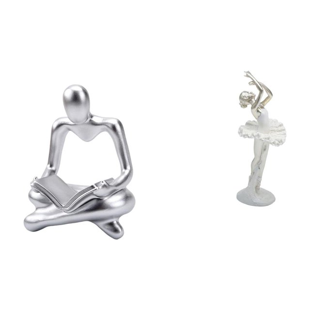 Escultura de bailarina con pensamiento abstracto creativo, adorno artesanal moderno para sala de estar, dormitorio, oficina, entrada.