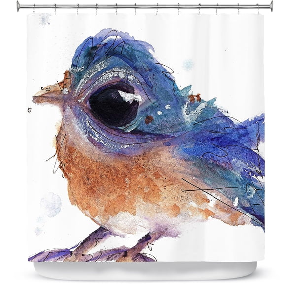 Shower Curtains 70" x 73" from DiaNoche Designs by Dawn Derman - Western Bluebird