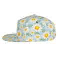 thumbnail image 3 of Haiem Daisies Flowers Classic Snapback Cap Flat Bill Hat Baseball Cap Adjustable Size Cotton Dad Hat, 3 of 9